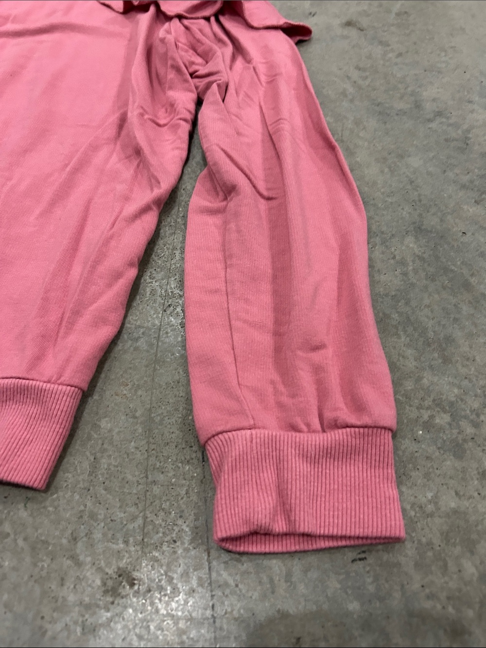 Express Pink Cold-Shoulder Ruffle Sweatshirt - Picture 5 of 8